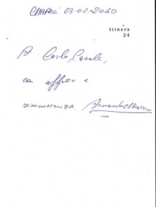 Libro con dedica personale del "Maestro" Armando Marra Libro con dedica personale del "Maestro" Armando Marra