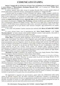 Comunicato stampa per una borsa di studio "Riccardo Meli"