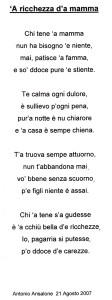 'A ricchezza d'a mamma composta da Tonino Ansalone