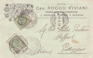 Cartolina della Ditta Rocco Viviani (Fabbrica di fuochi pirotecnici) Cartolina della Ditta Rocco Viviani (Fabbrica di fuochi pirotecnici)