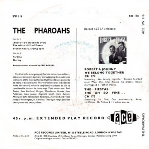 "The Pharoahs" Extended Play Record del 1958 disco Mono.