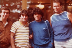 Attilio Fiorillo, Enzo Spisso, Diego Armando Maradona, Mario Cirillo.