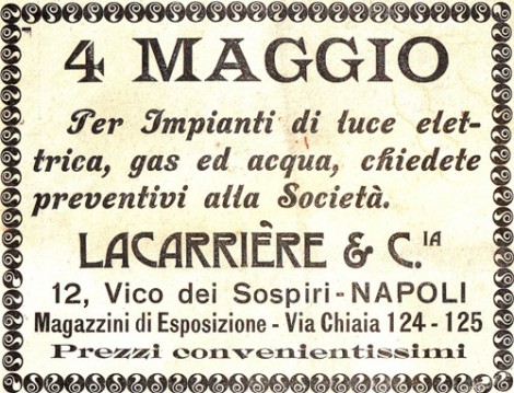 Impianti gas,luce e acqua.