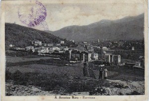 Sanseverino vista dalla collinetta del Monumento (inesistente in quel periodo)