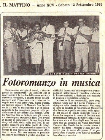Articolo del 1986 nel quale prevedevo il 1° scudetto del Napoli.