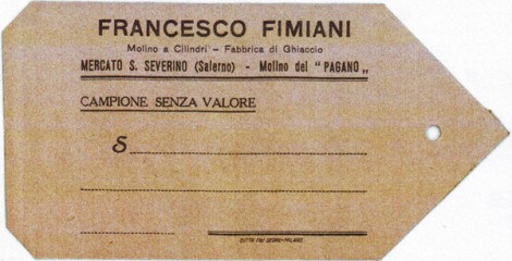 Etichetta per i campioni di prova