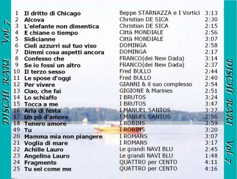 Canzoni incluse nella raccolta 