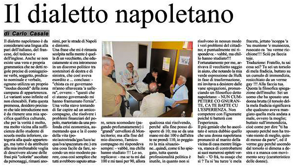 Scrivere in dialetto napoletano.