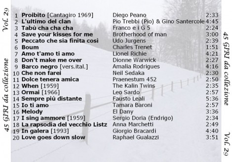 Le venti canzoni scelte dal pubblico