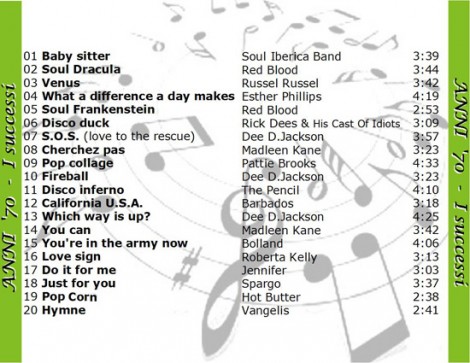 I dischi selezionati per questa "virtuale" compilation