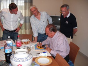 Renzo Arbore a casa di Carla Casale