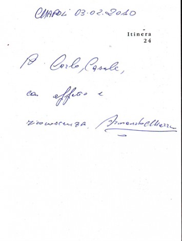Libro con dedica personale del "Maestro" Armando Marra