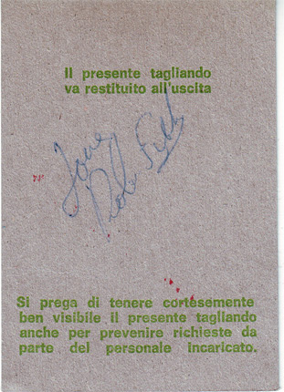 Autografo di Robin Gibb (Bee Gees)