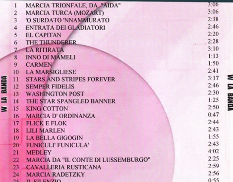 Brani più belli, eseguiti da bande militari.