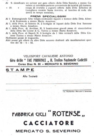 Premi specialissimi e Sponsor.