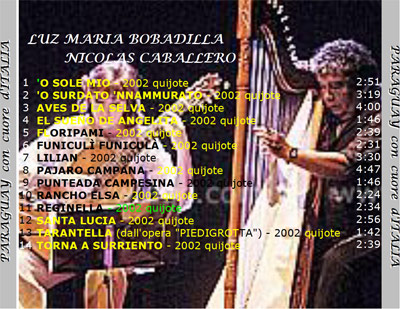 CD inciso da Nicolas Caballero & Luz Maria Bobadilla