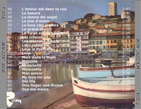 3° elenco di canzoni di Bob Azzam