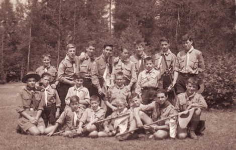 Foto di gruppo dei Boy Scouts di Trento