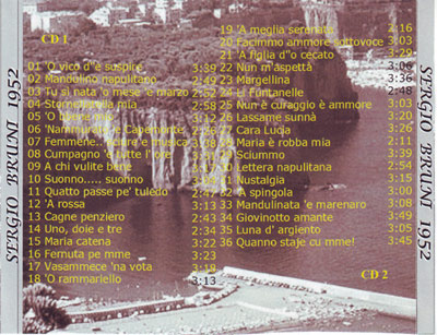 Virtuale compilation di canzoni, cantate da Sergio Bruni.