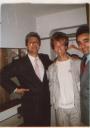 Carlo Casale con Robin Gibb e Bruno Venturini negli studi Rai