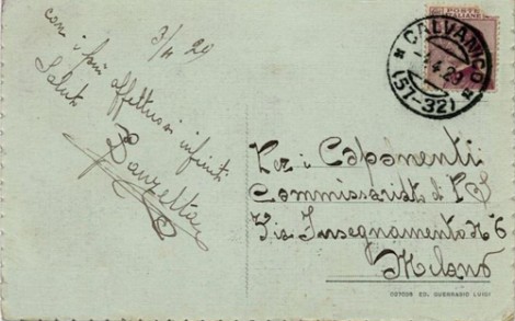 Cartolina di Mercato S. Severino, spedita nel 1929.