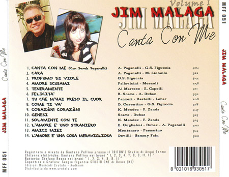 Le canzoni del CD di Jim Malaga