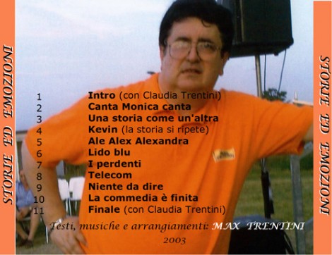 I titoli del CD virtuale di Max Trentini "Storie ed emozioni"