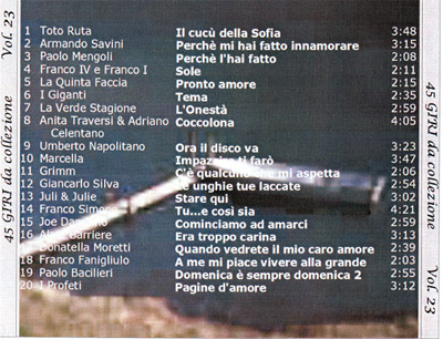 Virtuale copertina di 45 giri da collezione
