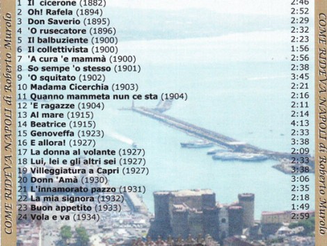 Tutti i titoli inseriti in un unico CD (personale non in vendita)
