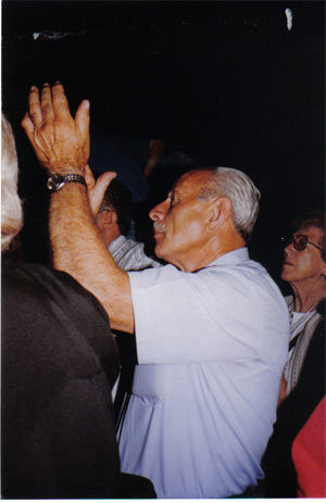 Domenico Creta assiste al concerto di Nicola Paone del 1996