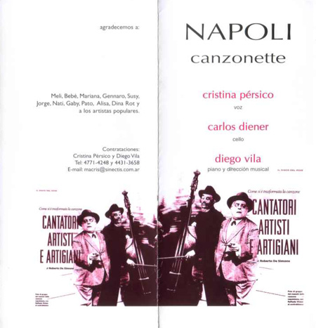 Napoli canzonette canta Cristina Pèrsico.
