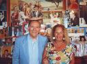 Il prof. Aldo De Gioia con l’attrice Lucia Oreto nella Casa Museo di Antonio Bosco (collezionista)