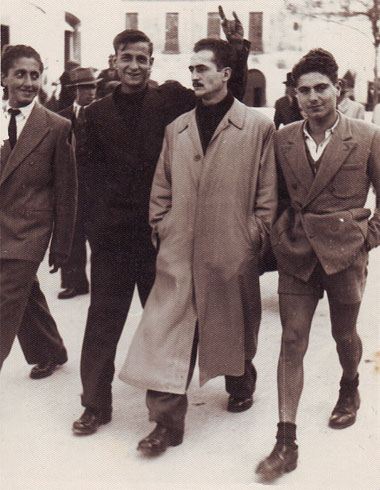 Salvatore Del Regno, Delfo Perozziello, Leopoldo Conza e Benito Salvati, foto del 24 novembre 1946