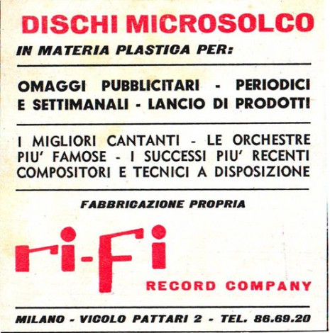 L'inizio dell'attività della RiFi Record di Milano