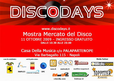 Domenica 11 ottobre a Napoli "DiscoDays"