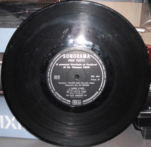 Facciata B del raro vinile de "I Falchi della Nouvelle Vogue"