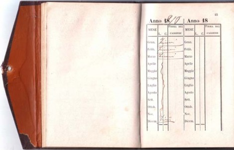 Documento rarissimo, pagina 44/45.