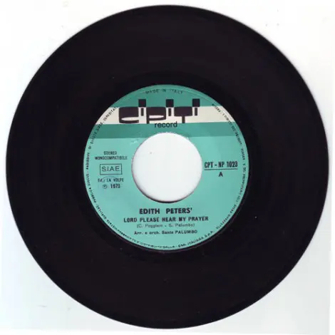 Il raro disco a 45 giri di Edith Peters'