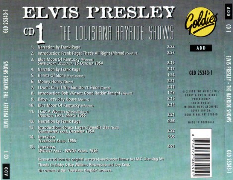 Rimasterizzazioni di acetati archiviati di Elvis Presley