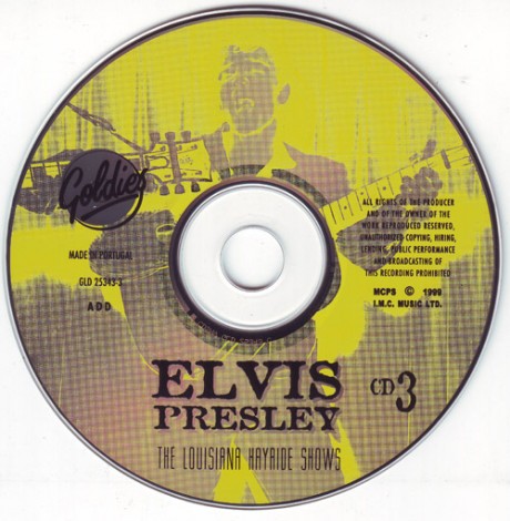 CD 3 di Elvis Presley rarità