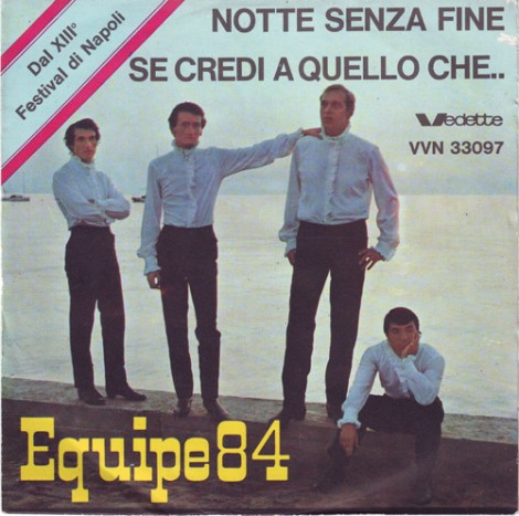 Comunissimo 45 giri dell'Equipe '84, classificato raro.