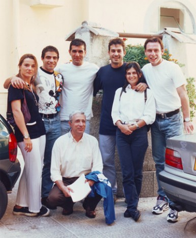 Max Esposito e consorte, Enzo Grimaldi, Andrè Cruz e moglie, Alain Boghossian con Carlo