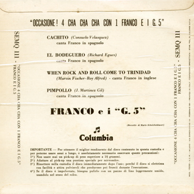Franco e i G5, back EP N.16