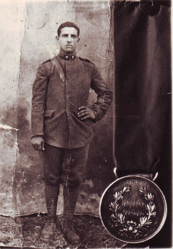 Alfonso Ansalone, classe 1896, medaglia d'argento al valor militare.