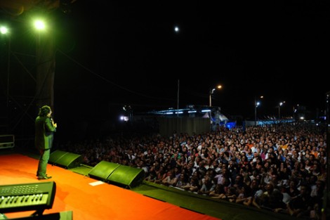 Al Bano canta "Senza luce" a Mercato S. Severino