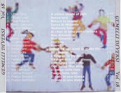 Elenco di canzoni originali e cover