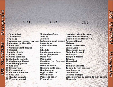 Discografia completa di Joe Sentieri