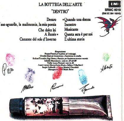 L'album "Dentro" EMI Italiana del 1977