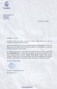 Lettera di risposta da parte del Real Madrid a Carlo Casale