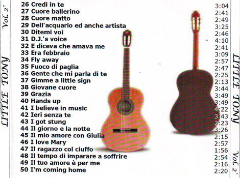 Secondo elenco di successi di Little Tony.